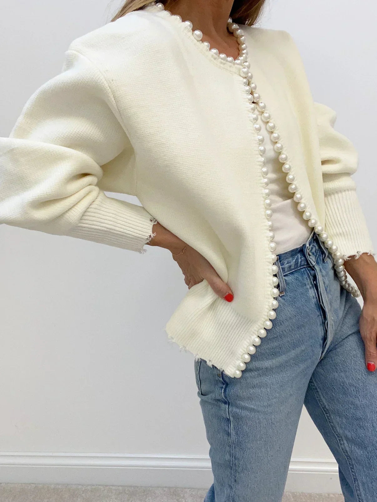 Clara | Stylish Pearl Cardigan for Women’s Everyday Wear