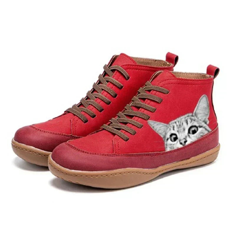Elowen | Leather Ankle Boots for Cat Lovers