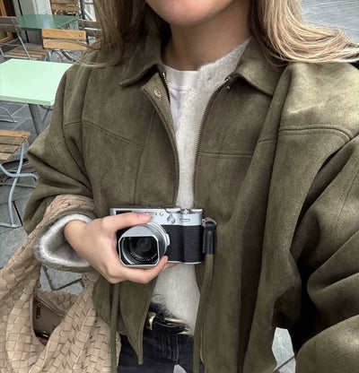 Nora | Stylish Women’s Suede Jacket in Aviator Style