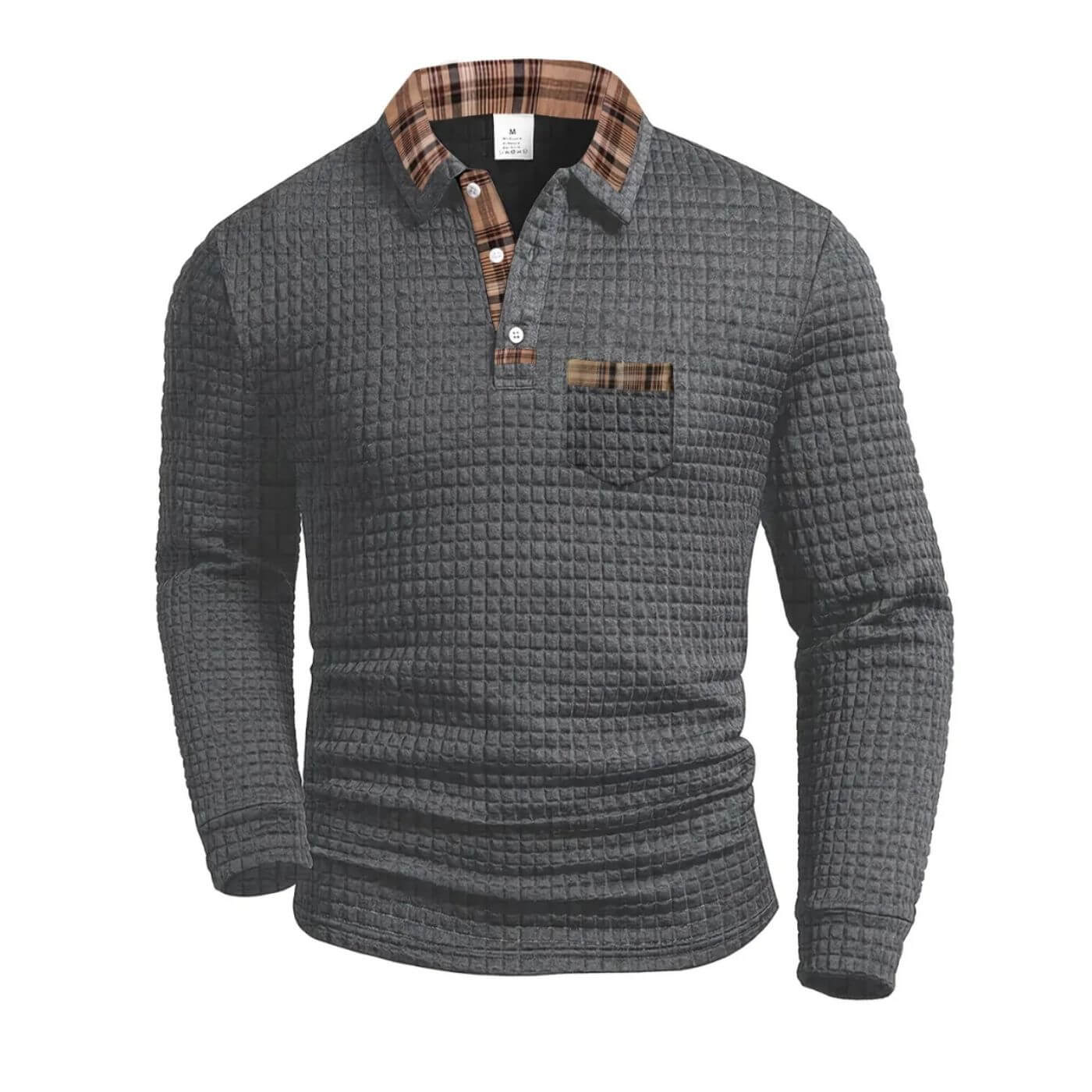 Liam | Trendy Men’s Long Sleeve Shirt with Pattern