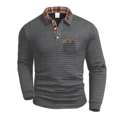 Liam | Trendy Men’s Long Sleeve Shirt with Pattern