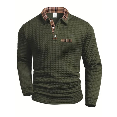 Liam | Trendy Men’s Long Sleeve Shirt with Pattern