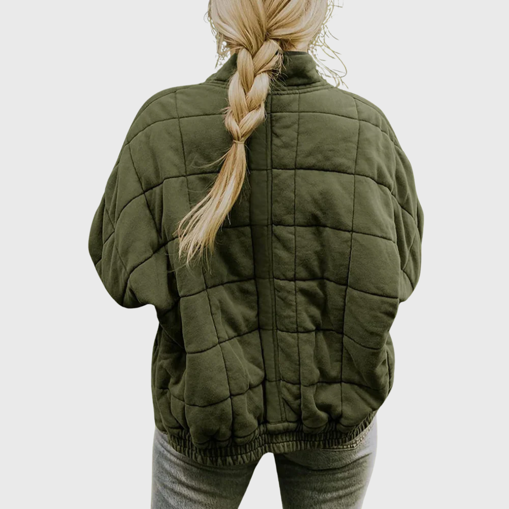 ELINA | Quilted Jacket with Zipper in Modern Style