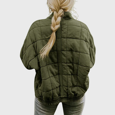 ELINA | Quilted Jacket with Zipper in Modern Style