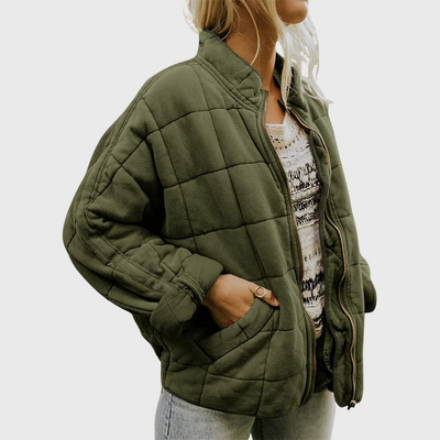 ELINA | Quilted Jacket with Zipper in Modern Style