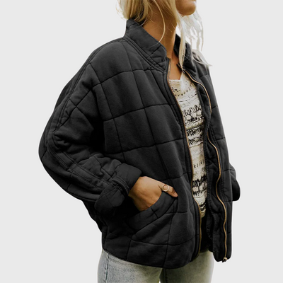 ELINA | Quilted Jacket with Zipper in Modern Style