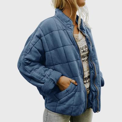 ELINA | Quilted Jacket with Zipper in Modern Style