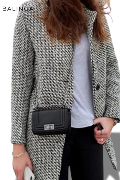 Vanessa | Elegant Long Jacket in Midi Cut