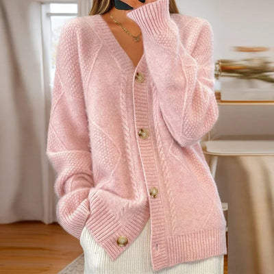 Clara | Stylish Women’s Cable Knit Cardigan – Lightweight