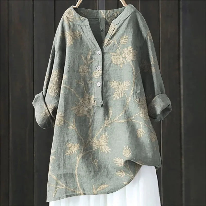Claudia | Floral Blouse with Relaxed Fit Design
