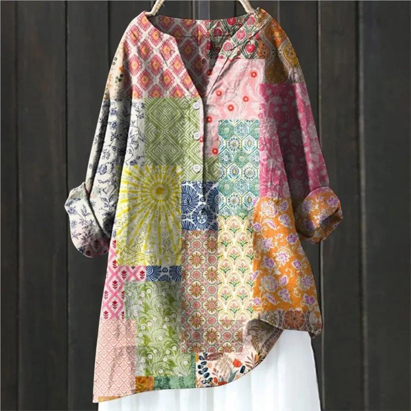 Claudia | Floral Blouse with Relaxed Fit Design