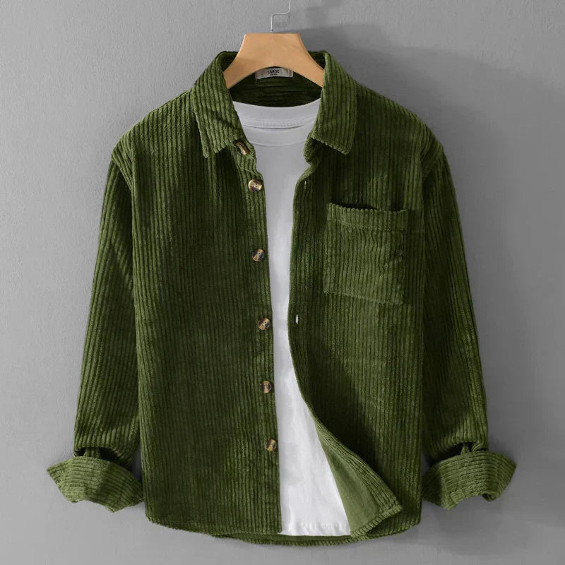 Darian | Modern Cord Shirt with Classic Button Front