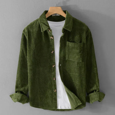 Darian | Modern Cord Shirt with Classic Button Front