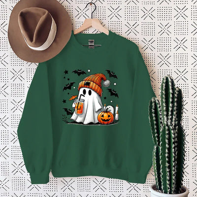 Lyra | Cozy Halloween Sweatshirt with Ghost Print