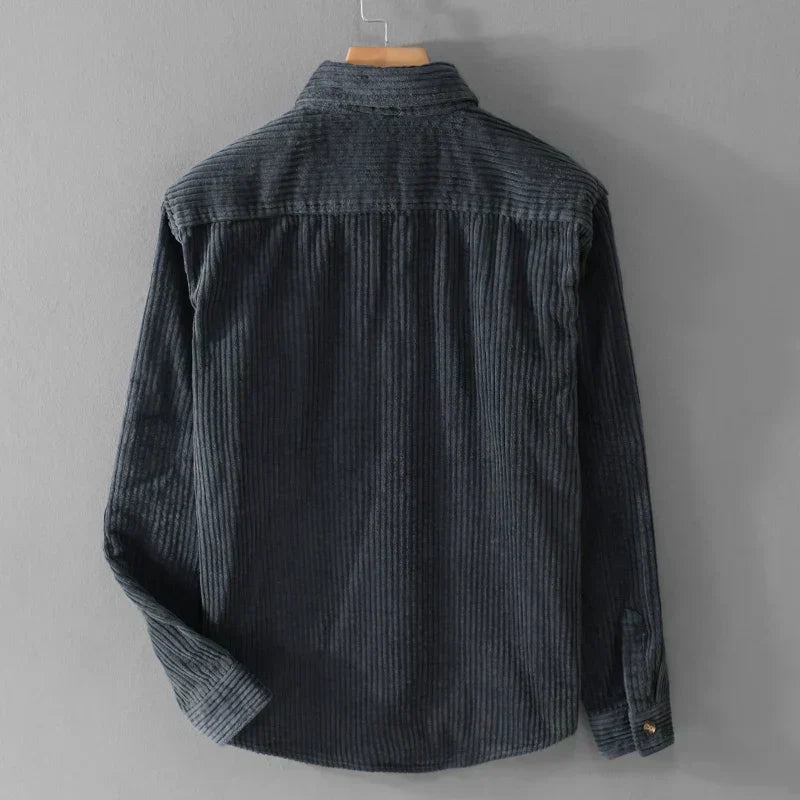 Lukas | Casual Men’s Corduroy Shirt in Brown