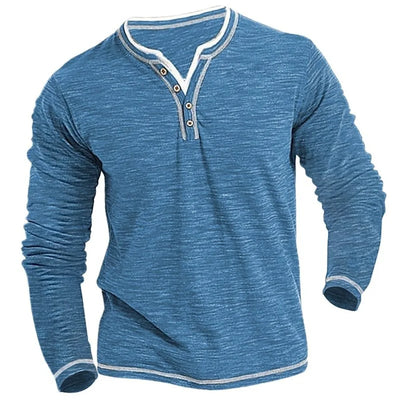 Ethan | Men’s Long Sleeve V-Neck Shirt