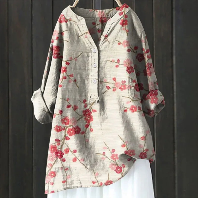 Claudia | Floral Blouse with Relaxed Fit Design