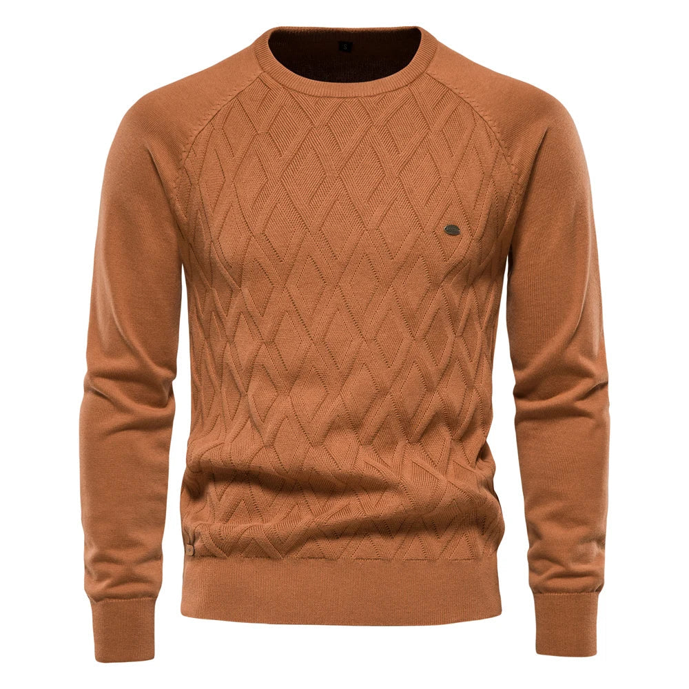 Noah | Timeless Men’s Sweater with Diamond Pattern