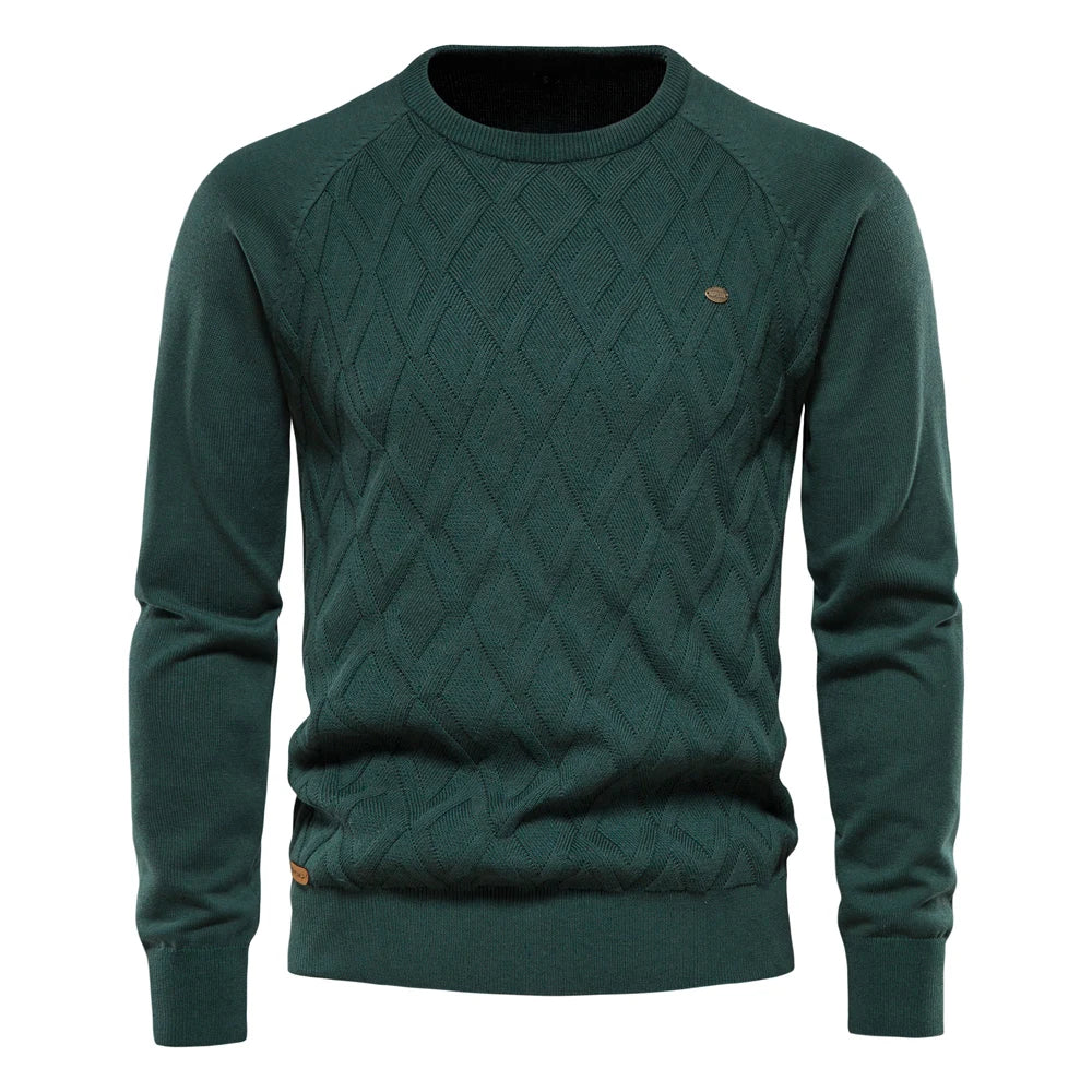 Noah | Timeless Men’s Sweater with Diamond Pattern