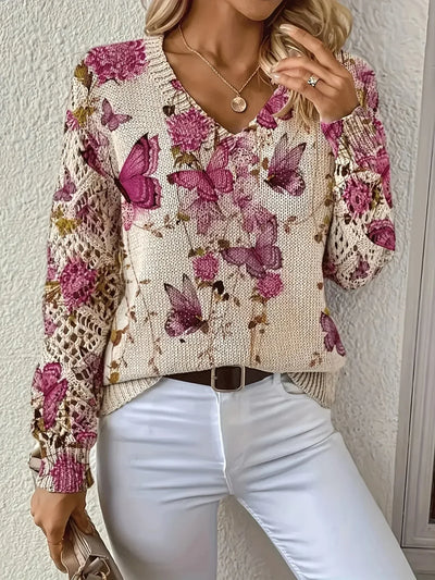 Jonas | Classic Sweater with Floral Pattern
