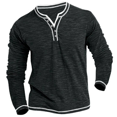 Ethan | Men’s Long Sleeve V-Neck Shirt