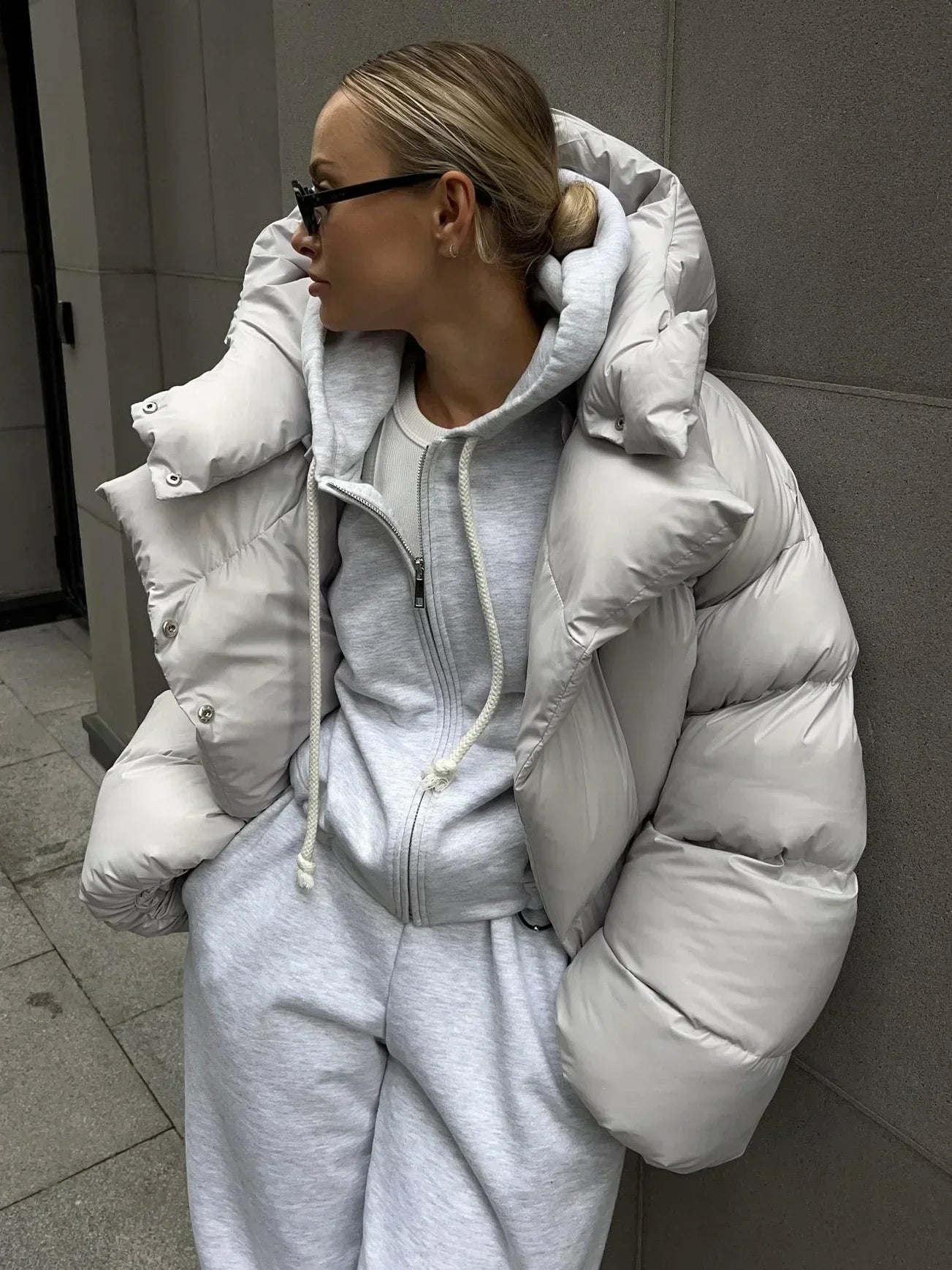Maya | Trendy Bomber Jacket with Hood and Zipper