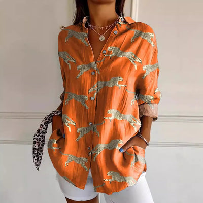 Lena | Blouse with Colorful Pattern in Modern Look