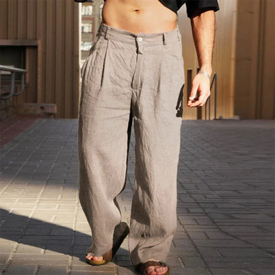 Amara | Stylish Linen Pants with Wide-Leg Design