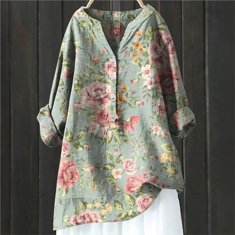 Claudia | Floral Blouse with Relaxed Fit Design