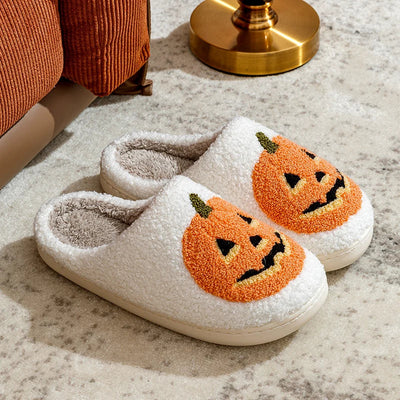 Aria | Fun Halloween Slippers with Pumpkin Smile