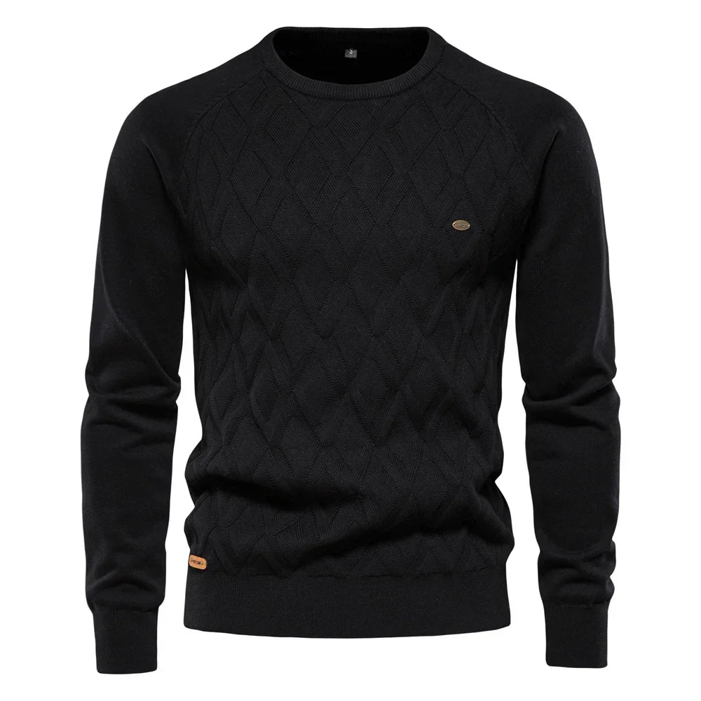Noah | Timeless Men’s Sweater with Diamond Pattern