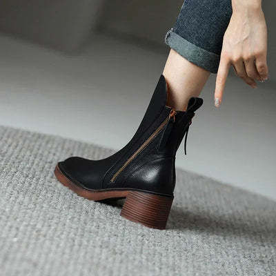 Clara | Leather Ankle Boots with Timeless Silhouette