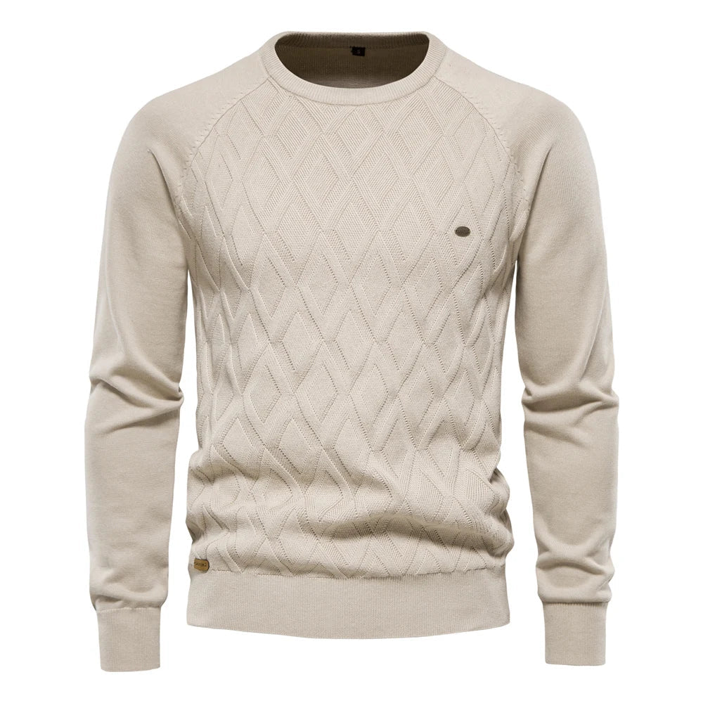 Noah | Timeless Men’s Sweater with Diamond Pattern