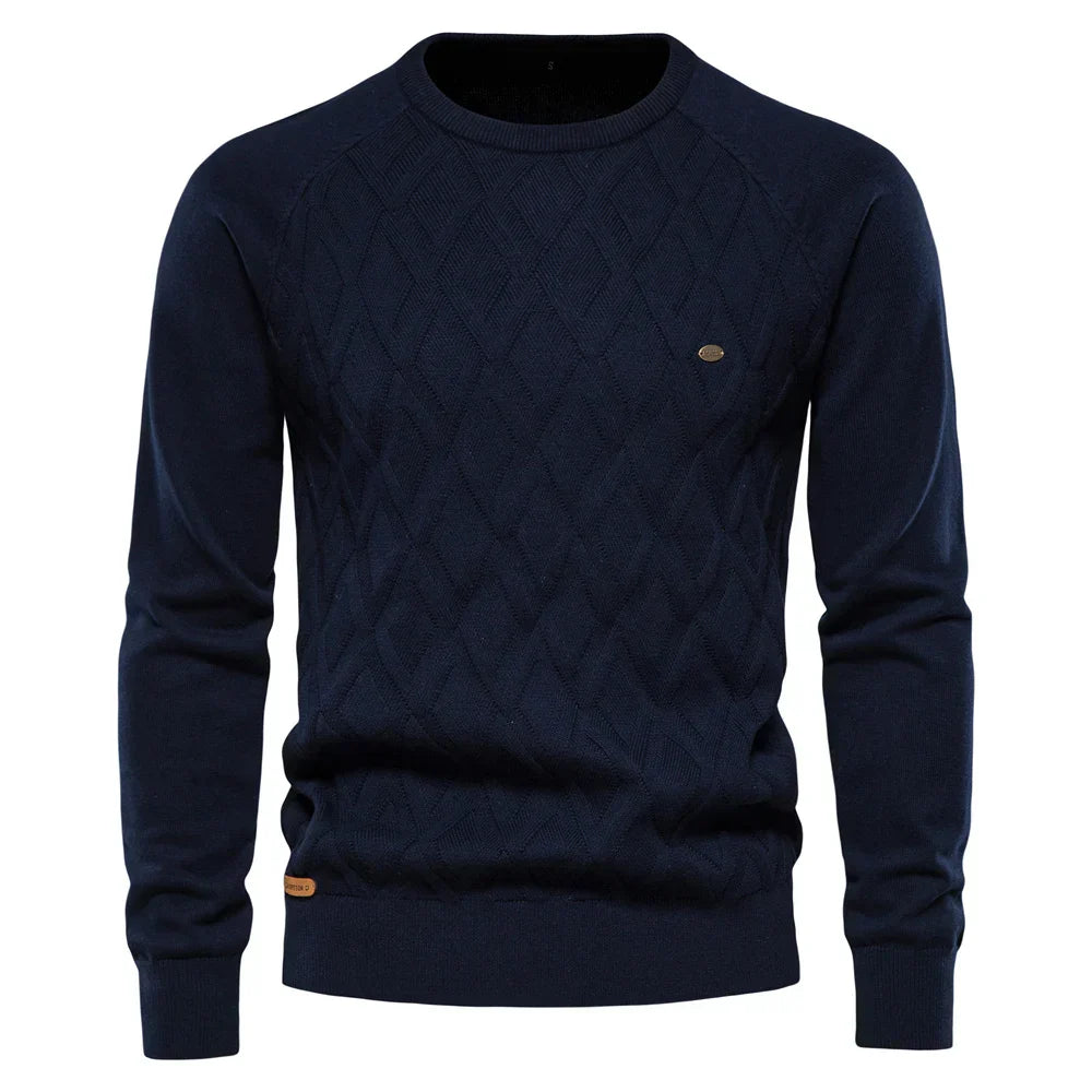 Noah | Timeless Men’s Sweater with Diamond Pattern