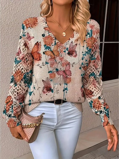 Jonas | Classic Sweater with Floral Pattern