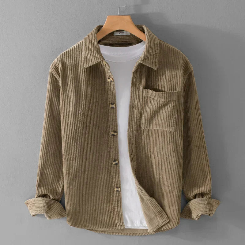 Darian | Modern Cord Shirt with Classic Button Front