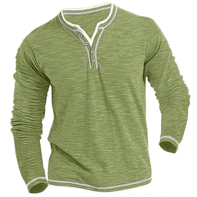 Ethan | Men’s Long Sleeve V-Neck Shirt