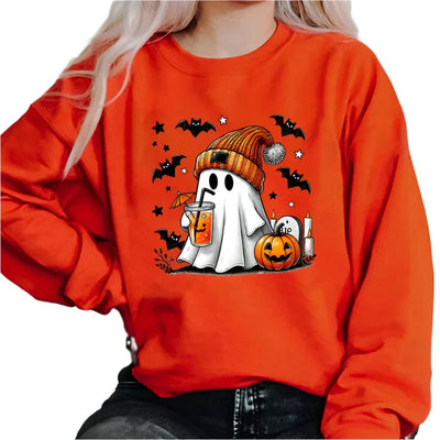 Lyra | Cozy Halloween Sweatshirt with Ghost Print