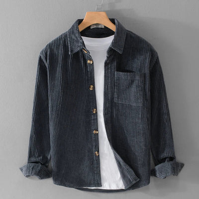 Darian | Modern Cord Shirt with Classic Button Front