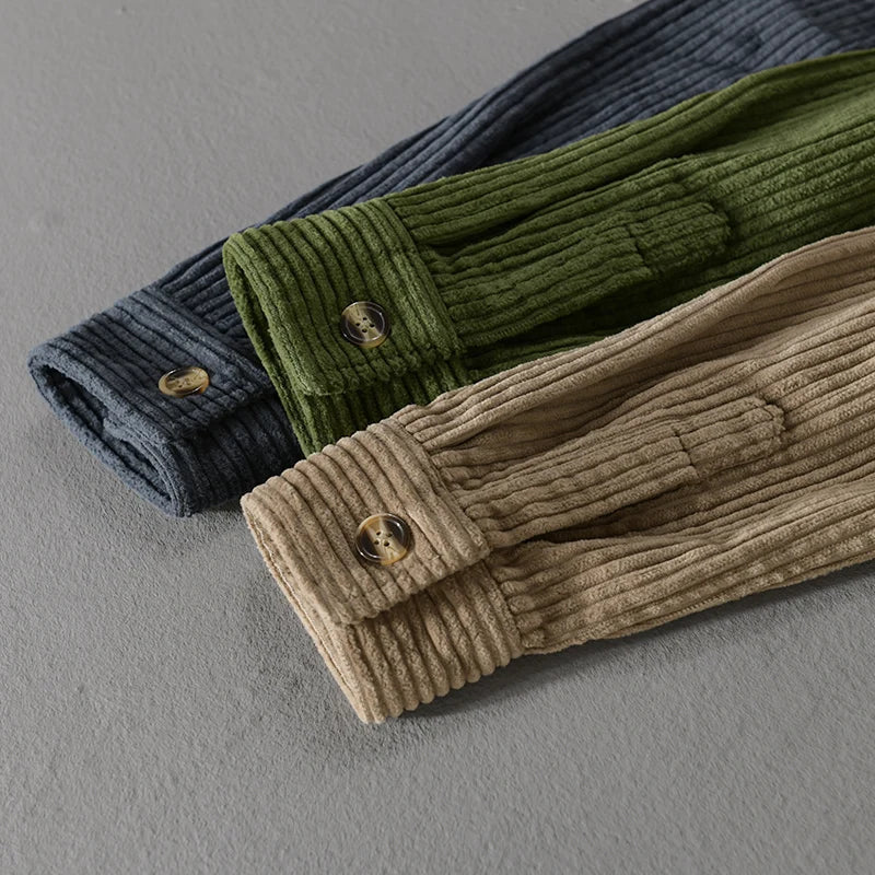 Darian | Modern Cord Shirt with Classic Button Front