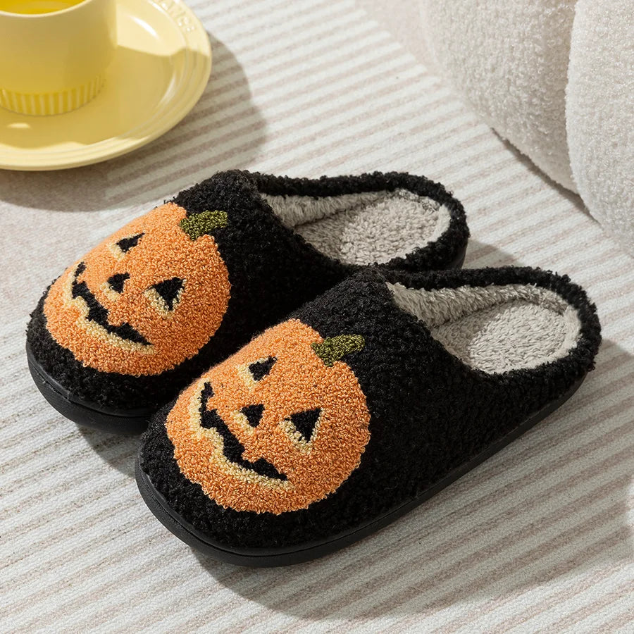 Aria | Fun Halloween Slippers with Pumpkin Smile