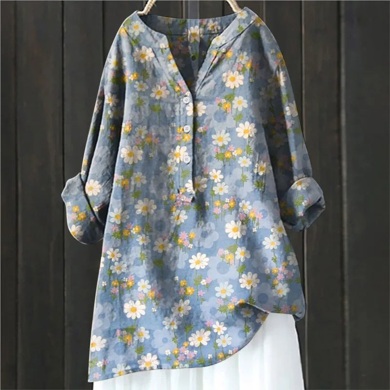 Claudia | Floral Blouse with Relaxed Fit Design