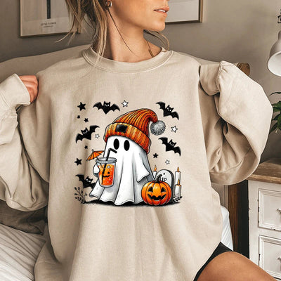 Lyra | Cozy Halloween Sweatshirt with Ghost Print