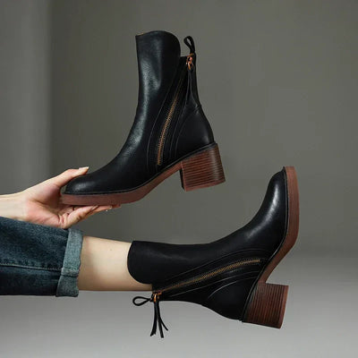Clara | Leather Ankle Boots with Timeless Silhouette
