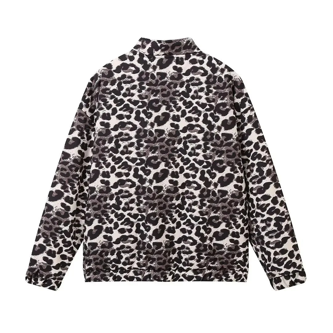 ISOLDE | Trendy Bomber Jacket in Modern Leopard Print