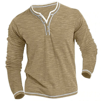 Ethan | Men’s Long Sleeve V-Neck Shirt