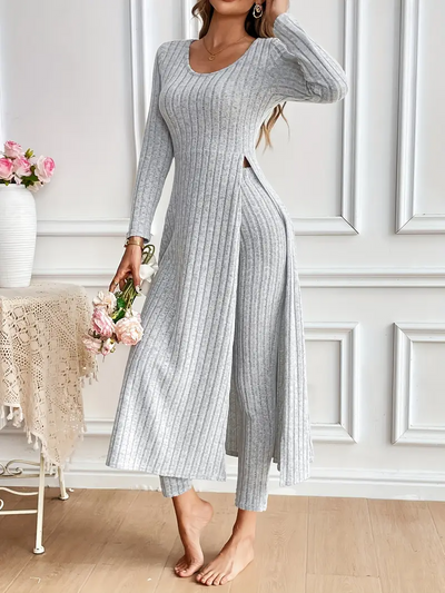 Maya | Elegant Ribbed Two-Piece Set for Women