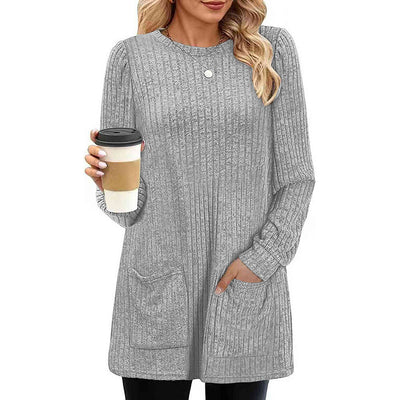 Maya | Classic Long Sleeve Tunic with Practical Pockets