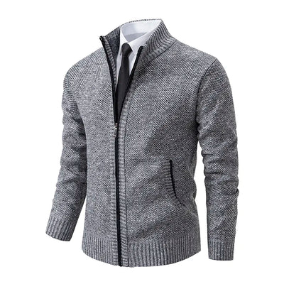 Markus | Zip-Up Sweater for Men in Knit Look