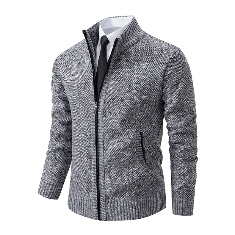 Markus | Zip-Up Sweater for Men in Knit Look